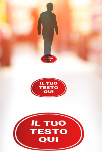 adesivi da pavimento per mantenere la distanza