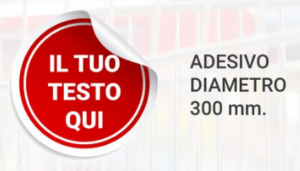 adesivo da pavimento tondo personalizzabile