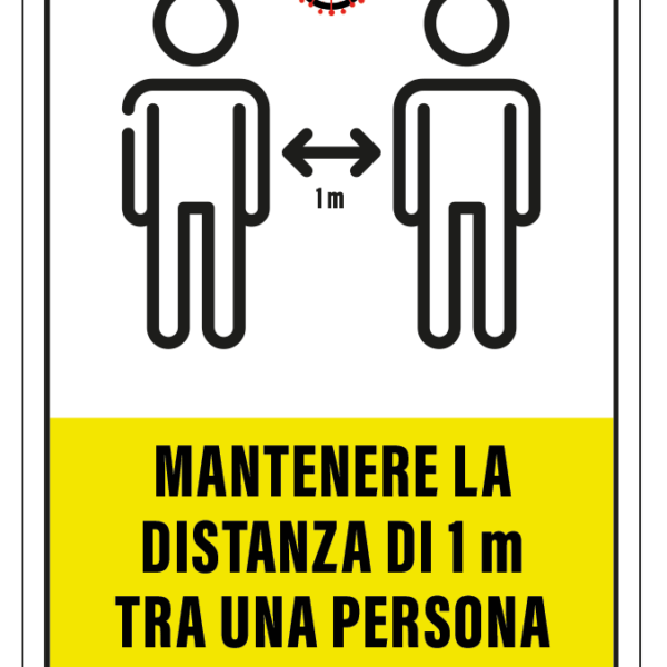 CARTELLO DISTANZA 1 mt