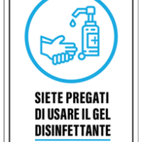 cartello lavarsi le mani gel sol.1