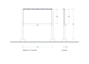 Espositore Modello BUT 2mx1m tecnico