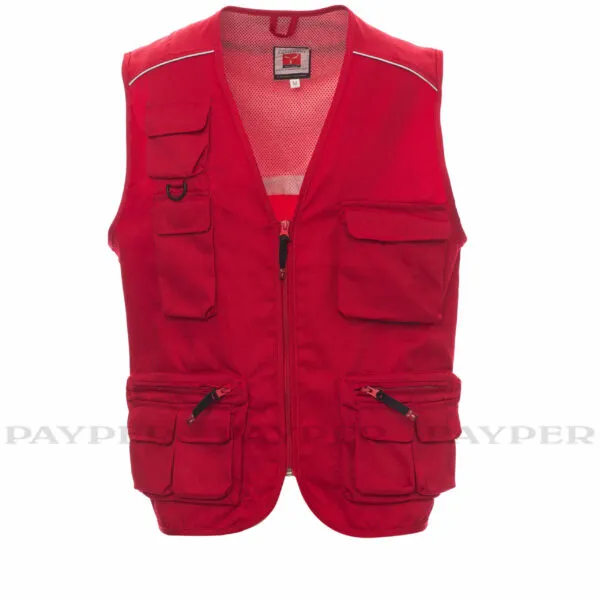 gilet da lavoro pocket rosso