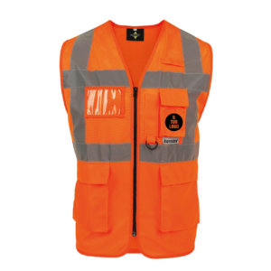 gillet alta visibilita arancio personalizzato