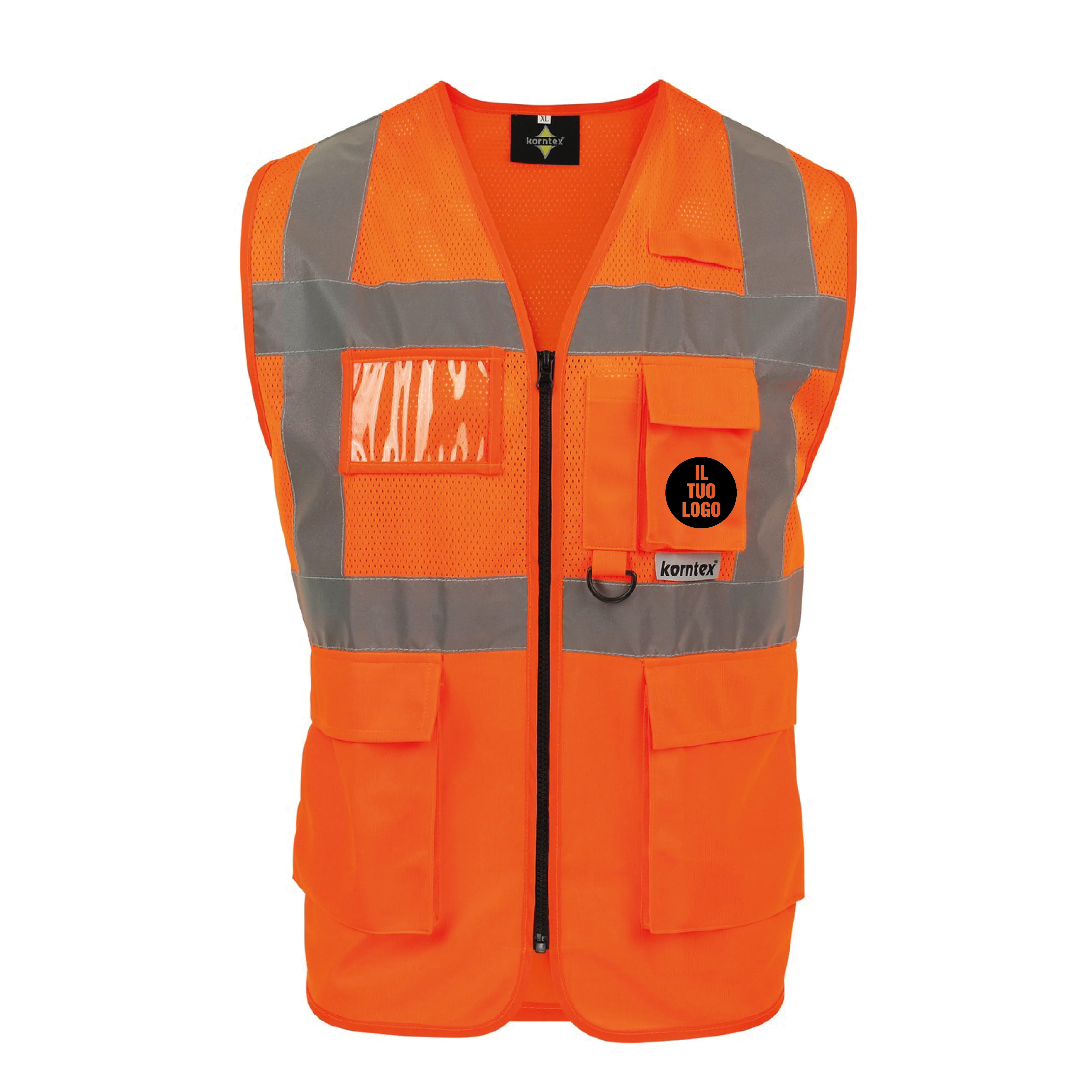 gillet alta visibilita arancio personalizzato