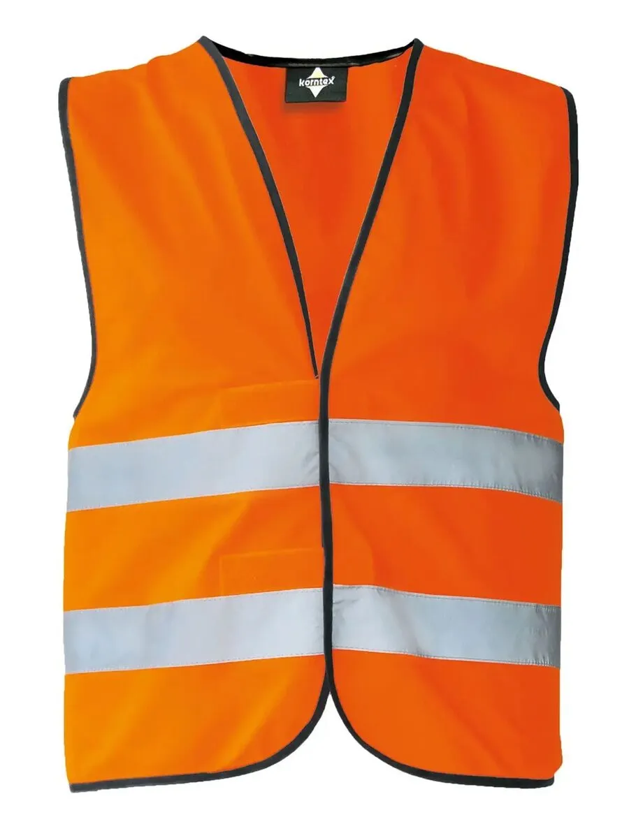 Gilet di sicurezza Hi-Vis con due bande base, colore arancione