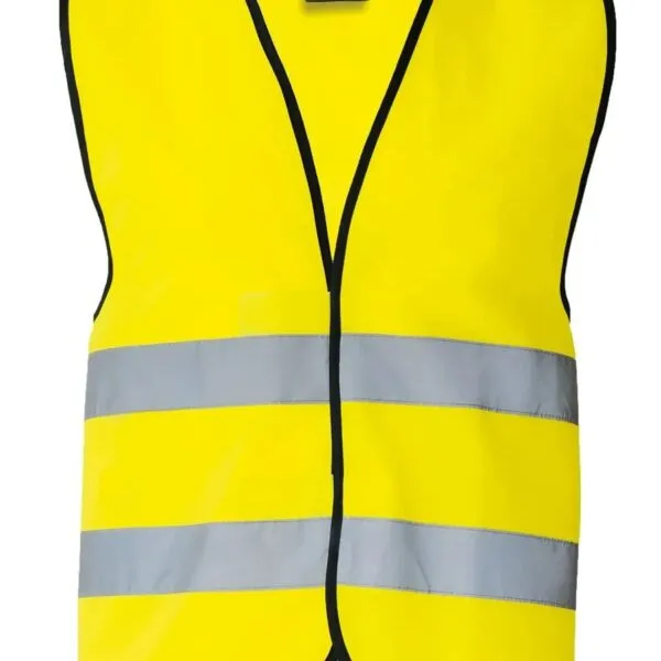 Gilet di sicurezza Hi-Vis con due bande base, colore giallo