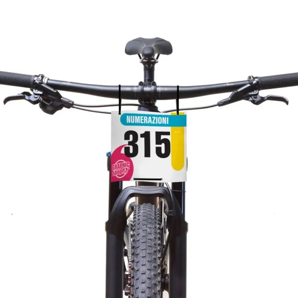 Numero gara manubrio bici mtb 180mm X 150 mm pvc morbido