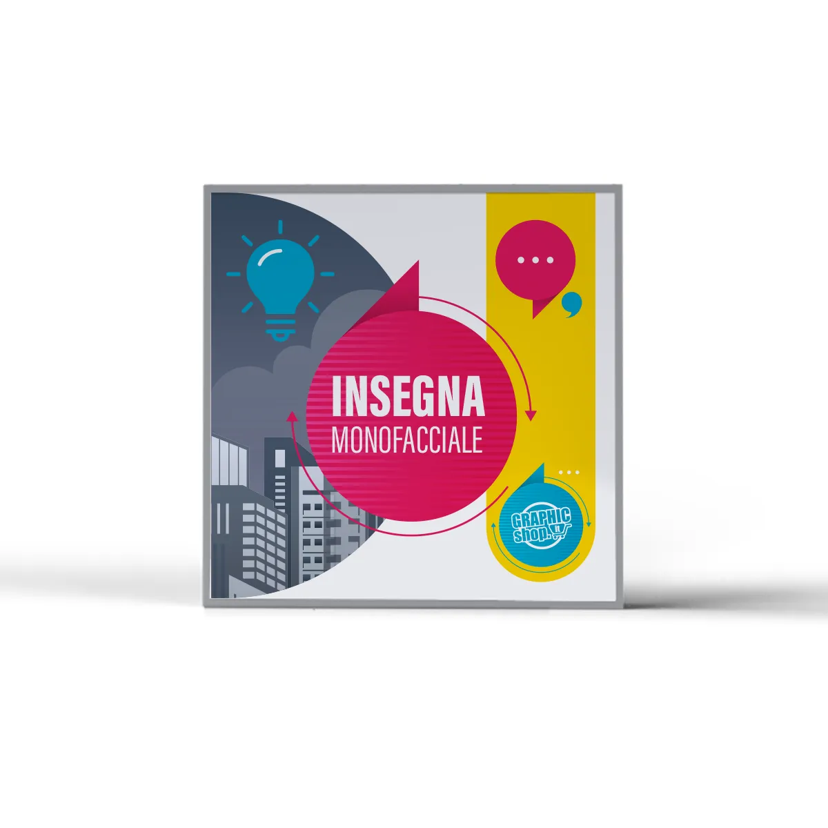 insegna monofacciale a led di giorno