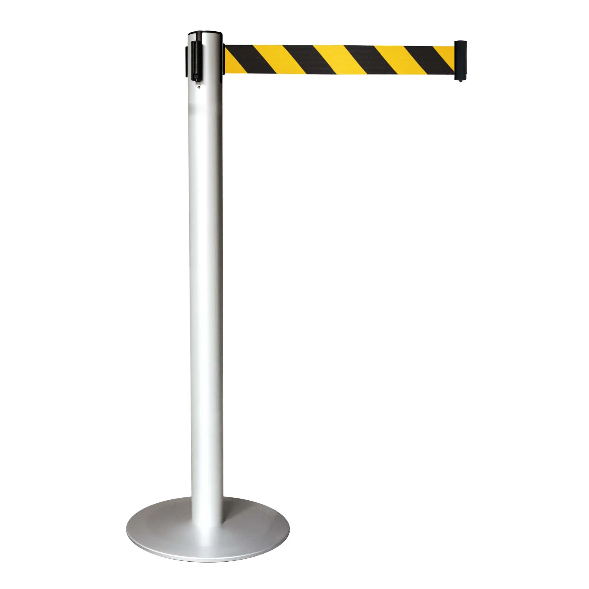 colonnina segnapercorso stopper tendinastro fino a 3 mt in alluminio argento anodizzato