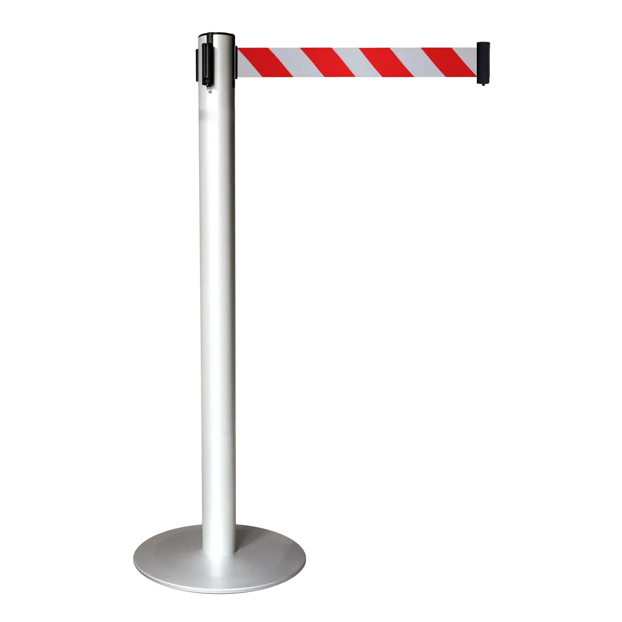 colonnina segnapercorso stopper tendinastro fino a 3 mt in alluminio argento anodizzato