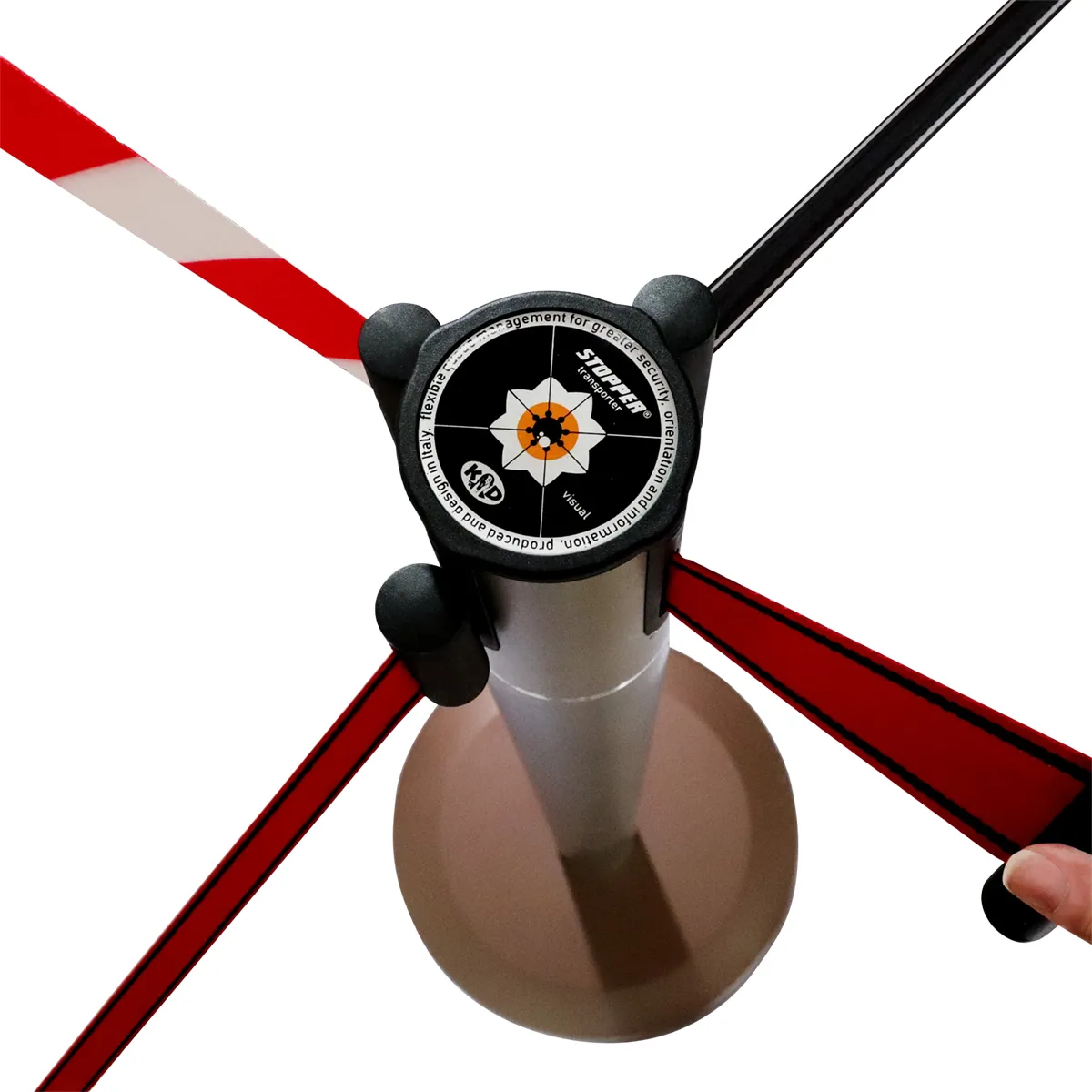 colonnina segnapercorso stopper tendinastro fino a 3 mt in alluminio argento anodizzato