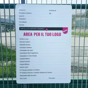 Cartello di cantiere personalizzato