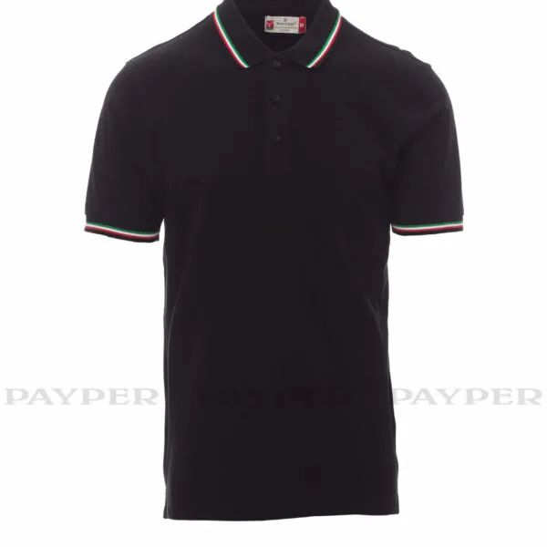 Polo uomo nera ITALIA