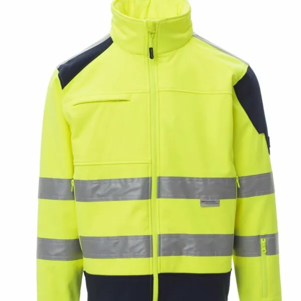 giacca alta visibilità soft shell gialle