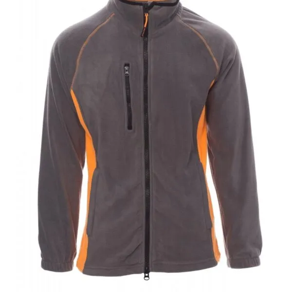 Pile bicolore personalizzato Aspen+ da uomo, colore steel grey/arancione