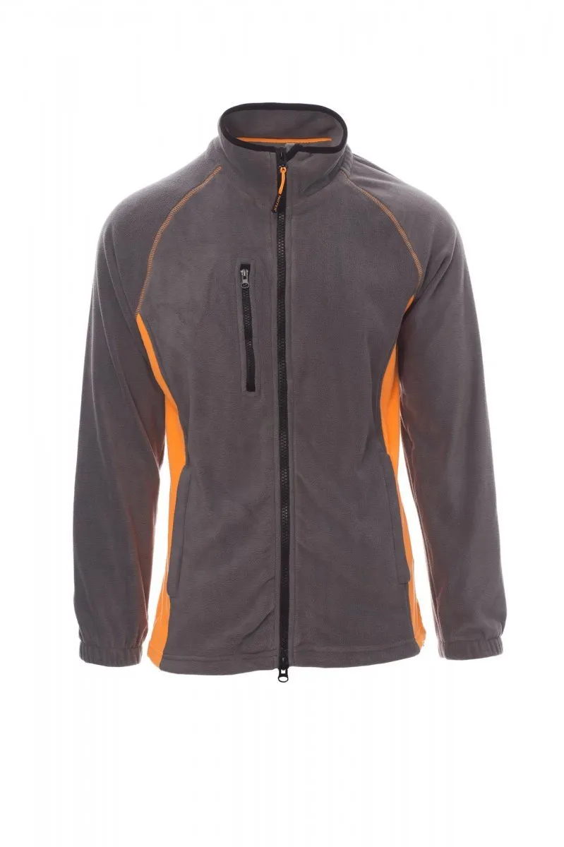 Pile bicolore personalizzato Aspen+ da uomo, colore steel grey/arancione