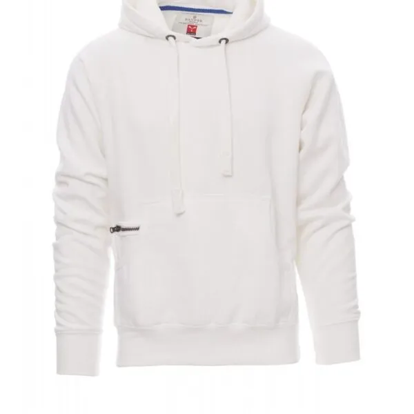 Felpa con cappuccio personalizzata Atlanta+ da uomo, colore bianco