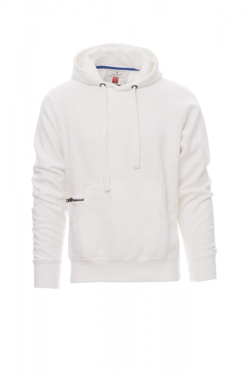 Felpa con cappuccio personalizzata Atlanta+ da uomo, colore bianco
