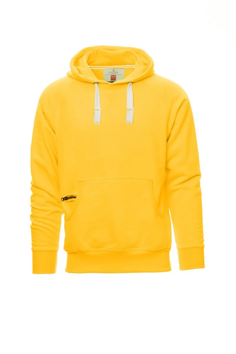 Felpa con cappuccio personalizzata Atlanta+ da uomo, colore giallo