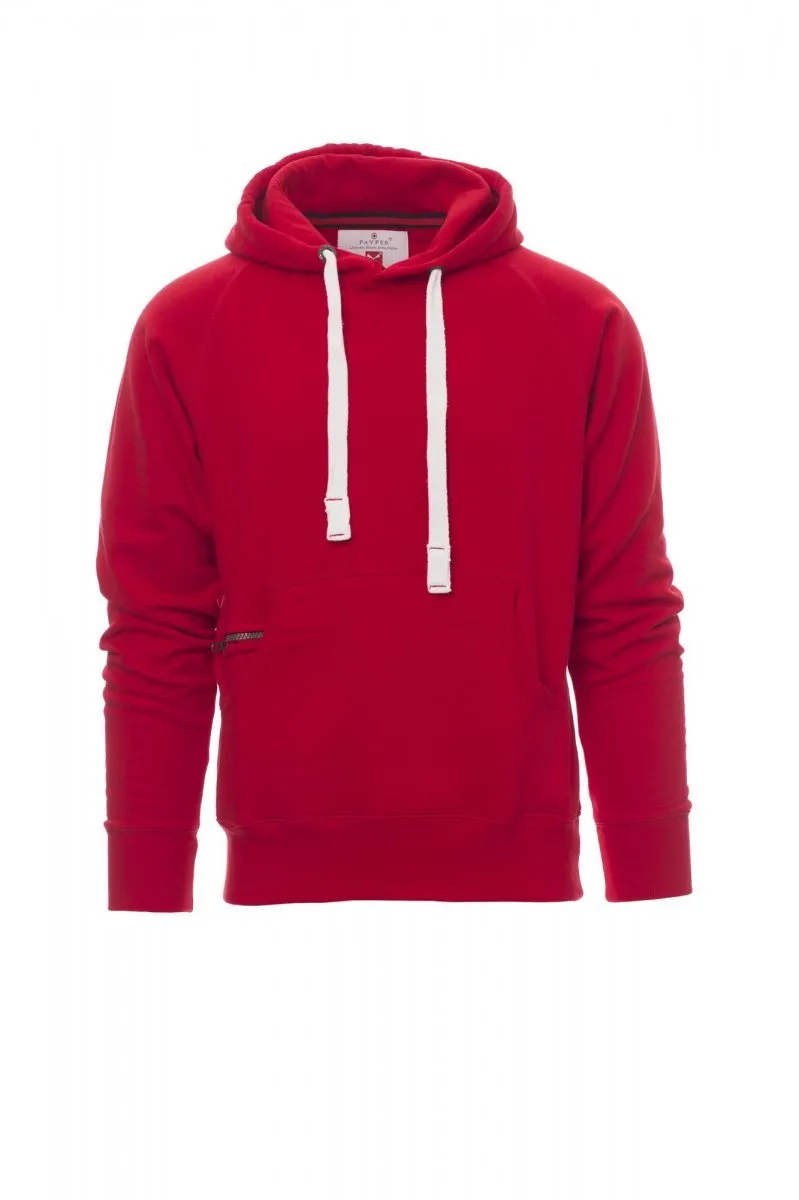 Felpa con cappuccio personalizzata Atlanta+ da uomo, colore rosso