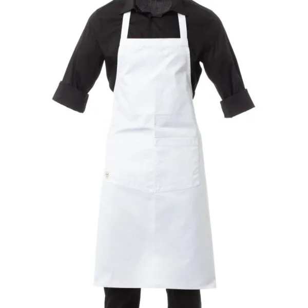 Grembiule con pettorina personalizzato Boutique, colore bianco