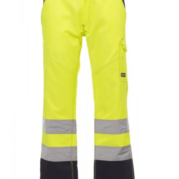 Pantaloni alta visibilità Charter Polar, colore giallo fluo/blu navy