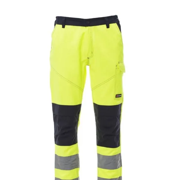 Pantaloni alta visibilità Charter Tech, colore giallo fluo/blu navy