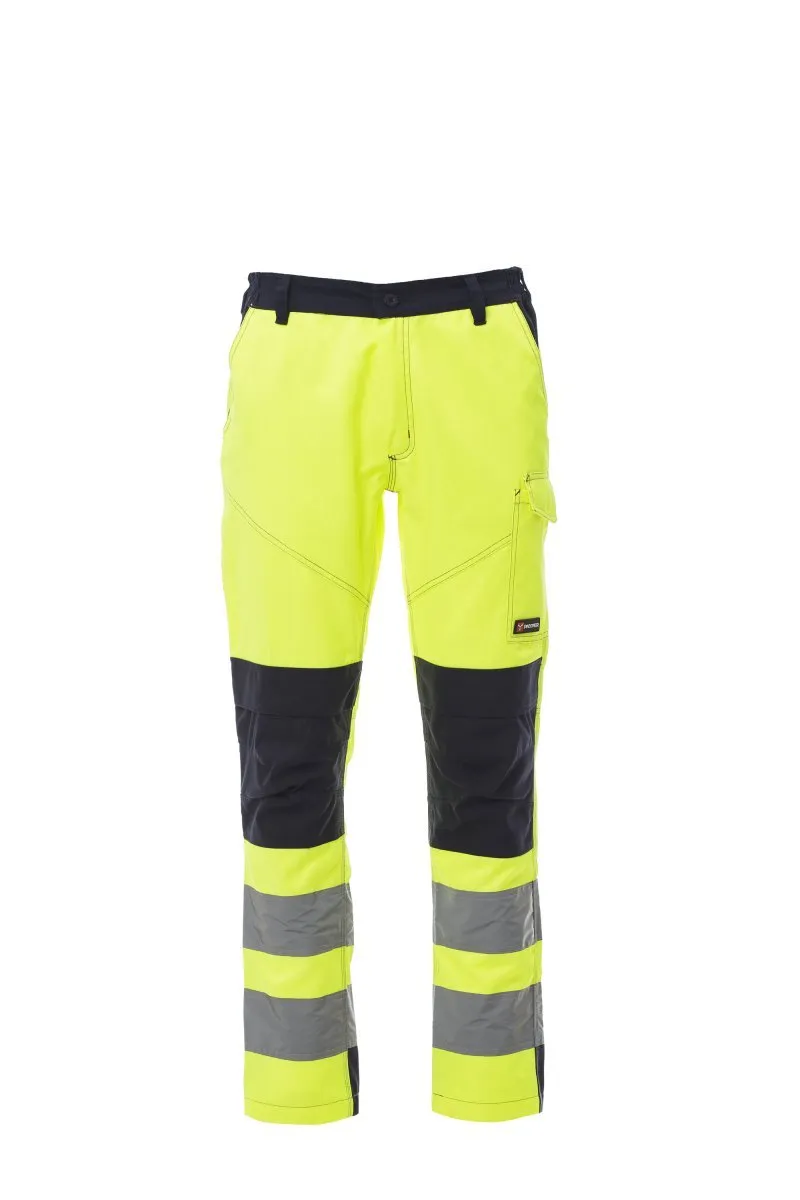 Pantaloni alta visibilità Charter Tech, colore giallo fluo/blu navy