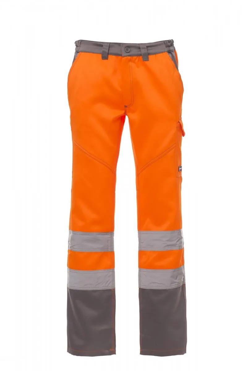 Pantaloni alta visibilità Charter Winter, colore arancione fluo/steel grey