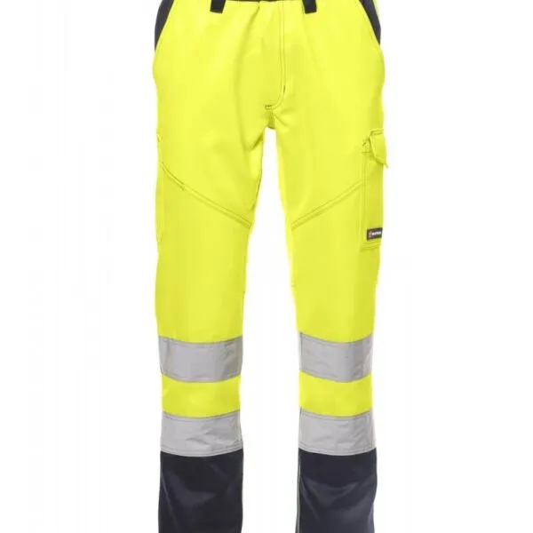 Pantaloni alta visibilità Charter Winter, colore giallo fluo/blu navy