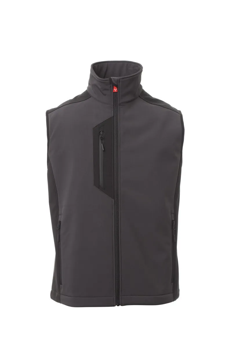 Gilet soft-shell personalizzato Cork, colore antracite/nero