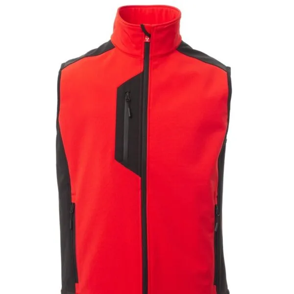 Gilet soft-shell personalizzato Cork, colore rosso/nero
