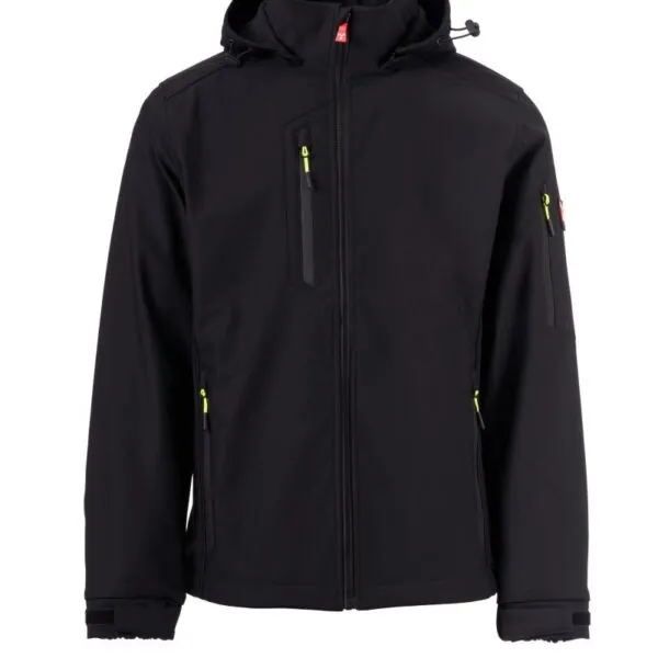 Giacca soft-shell personalizzata Creek, colore nero