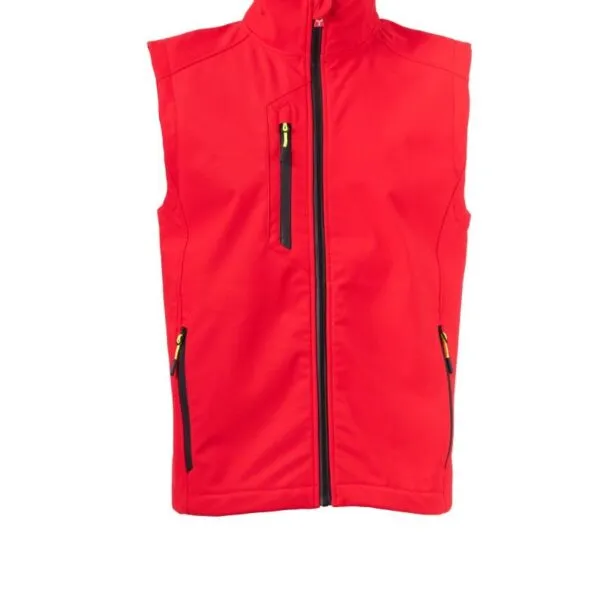 Gilet soft-shell personalizzato Creek Vest, colore rosso