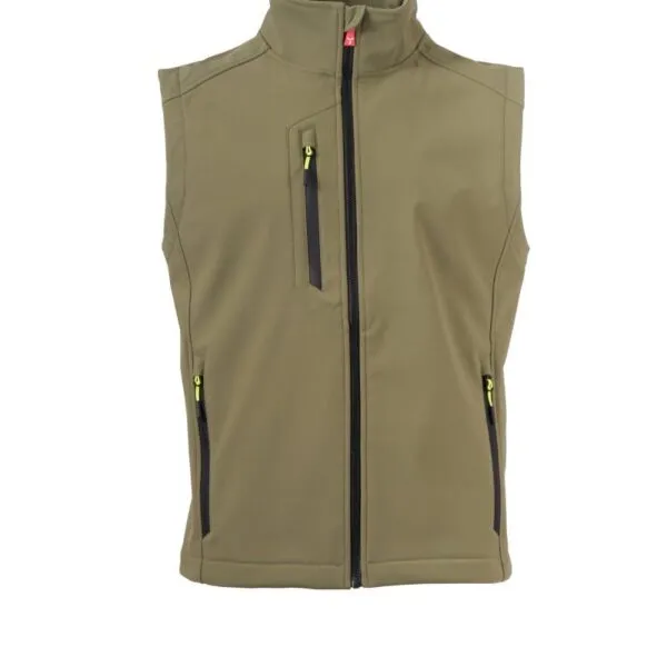 Gilet soft-shell personalizzato Creek Vest, colore verde militare