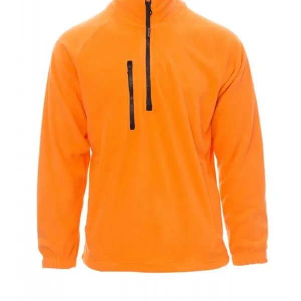 Pile con mezza zip personalizzato Dolomiti+, colore arancione