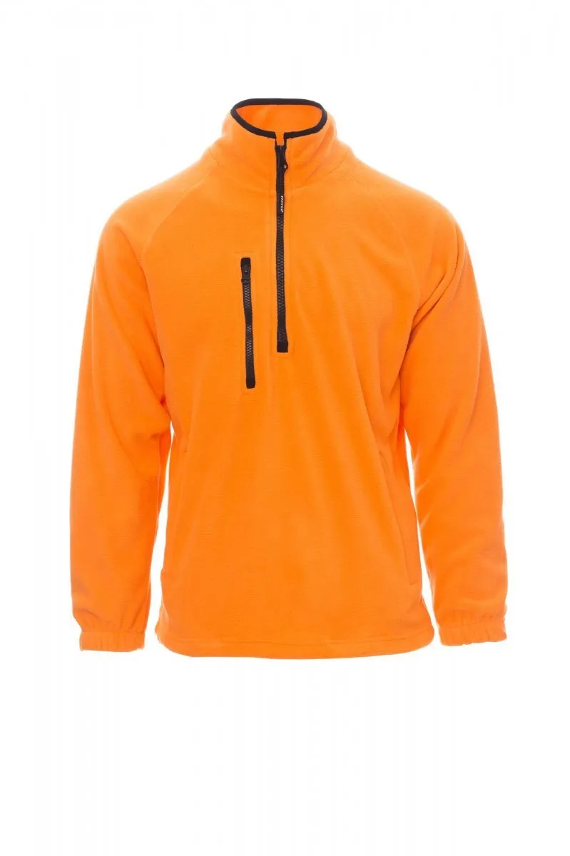 Pile con mezza zip personalizzato Dolomiti+, colore arancione