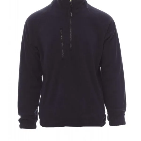 Pile con mezza zip personalizzato Dolomiti+, colore blu navy