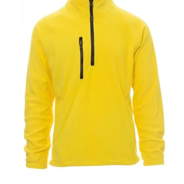 Pile con mezza zip personalizzato Dolomiti+, colore giallo