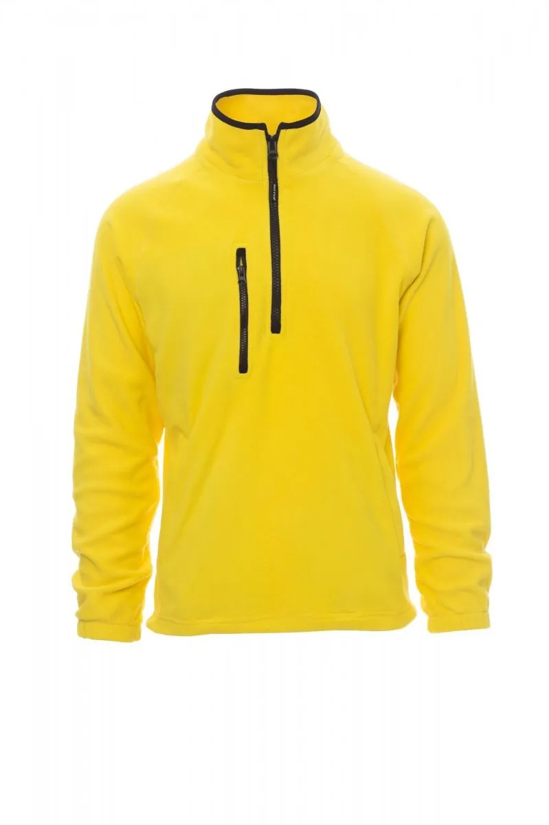 Pile con mezza zip personalizzato Dolomiti+, colore giallo