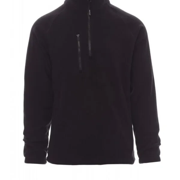 Pile con mezza zip personalizzato Dolomiti+, colore nero