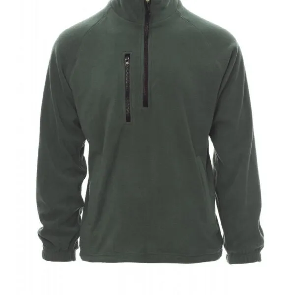 Pile con mezza zip personalizzato Dolomiti+, colore verde