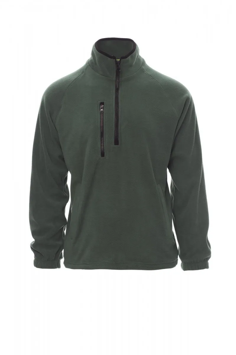 Pile con mezza zip personalizzato Dolomiti+, colore verde