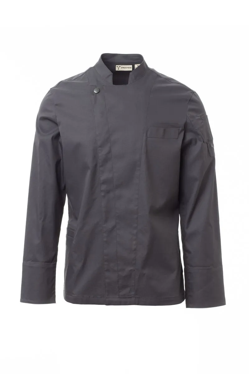 Giacca da cuoco personalizzata Elite, colore grigio ferro