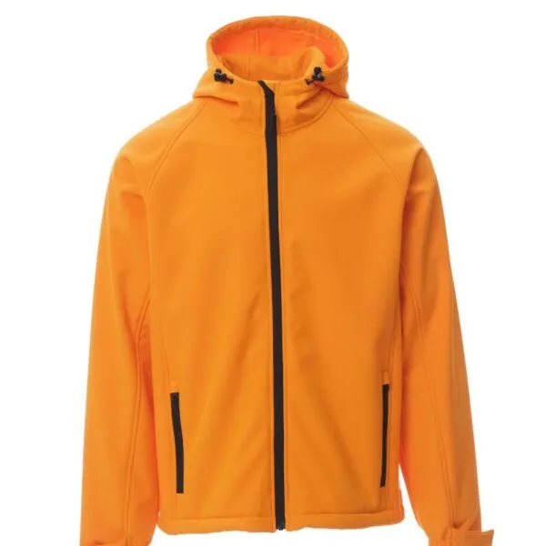 Giacca soft-shell personalizzata Gale da uomo, colore arancione