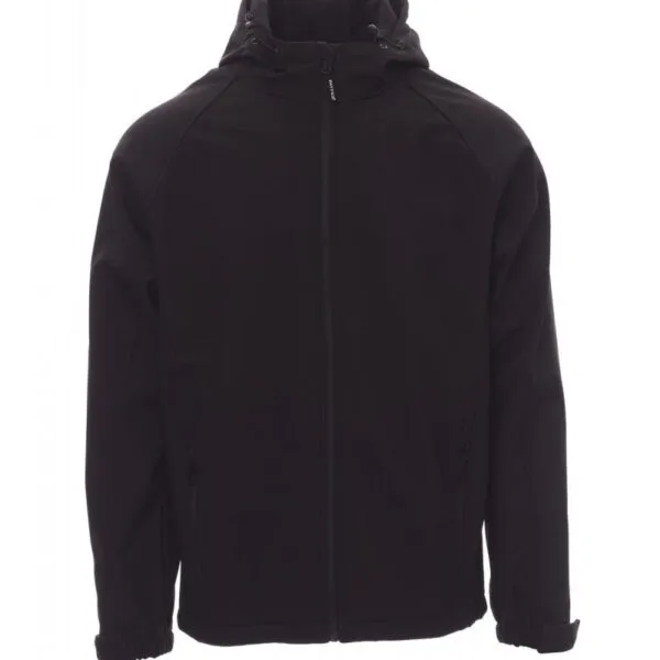 Giacca soft-shell personalizzata Gale da uomo, colore nero