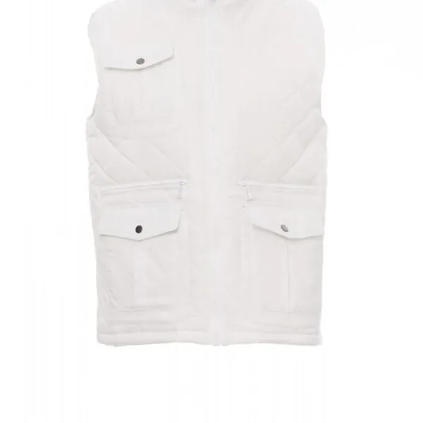 Gilet trapuntato personalizzato Gate da uomo, colore bianco