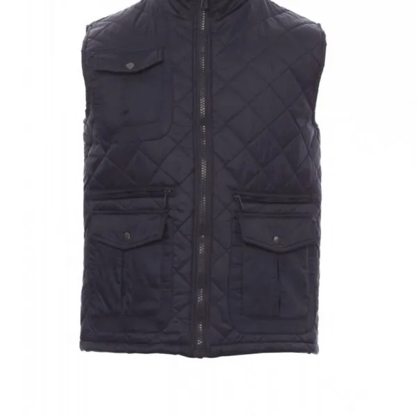 Gilet trapuntato personalizzato Gate da uomo, colore blu navy