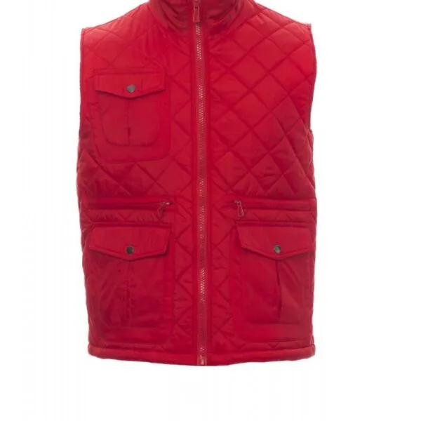 Gilet trapuntato personalizzato Gate da uomo, colore rosso