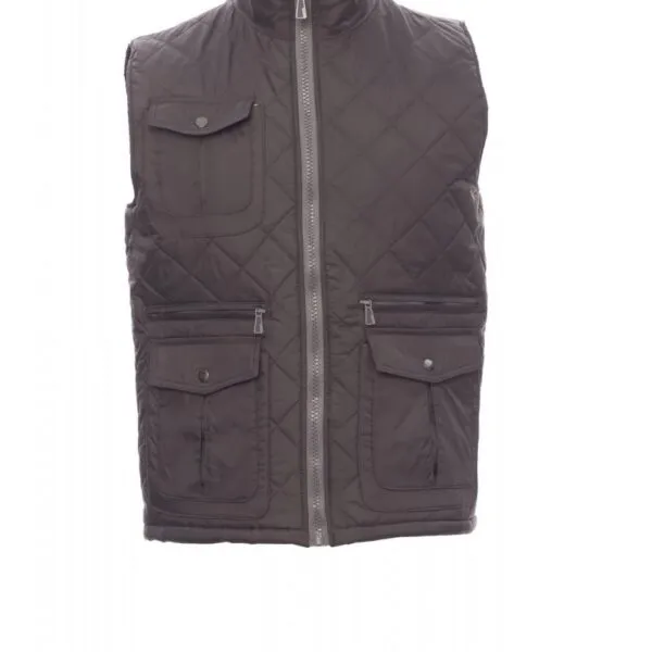 Gilet trapuntato personalizzato Gate da uomo, colore smoke